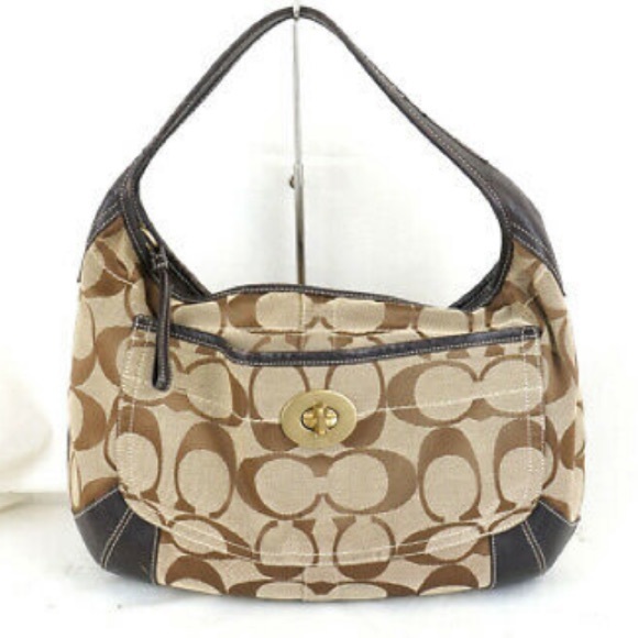 Coach Handbags - Coach large Monogram brown shoulder purse vintage
